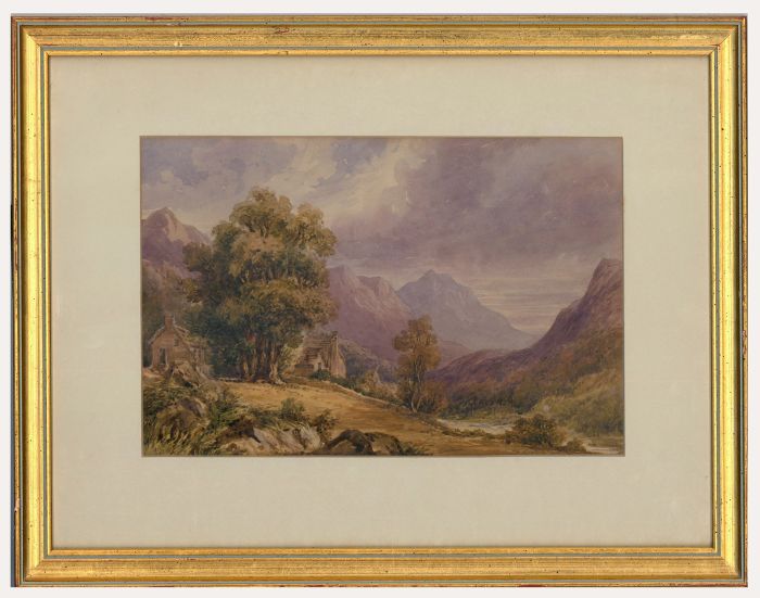 Jane E. Simpson - Framed Late 19th Century Watercolour, Cottage Near Beddgelert