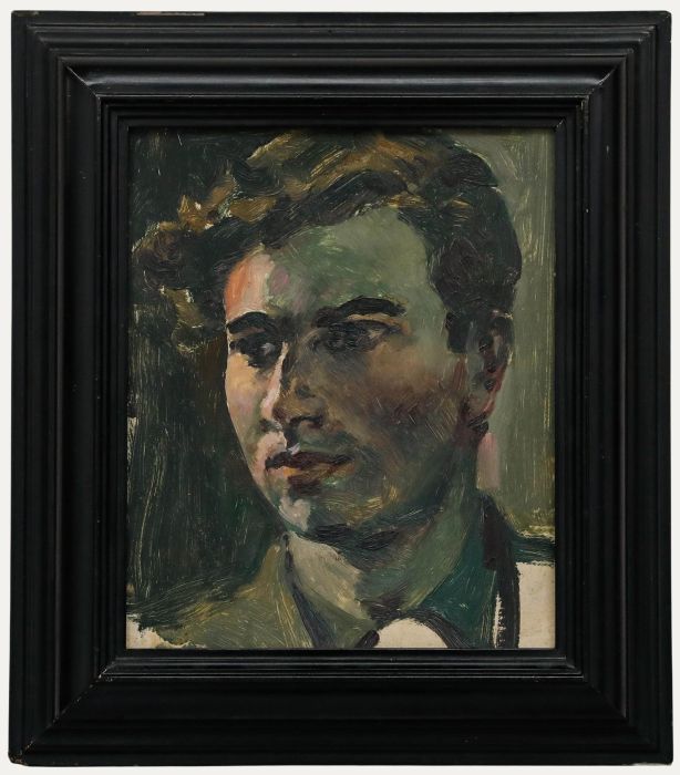 Circle of Ronald Ossory Dunlop - Modern British 20th Century Oil, Man in Green
