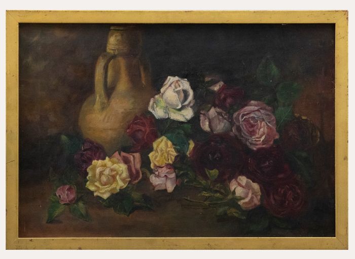 Late 19th Century Oil - Still Life of Cut Roses