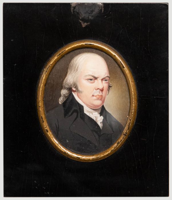 19th Century English School Portrait Miniature - Gentleman in Black