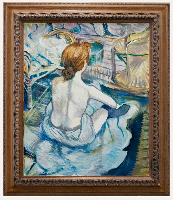 Clive Fredriksson After Toulouse-Lautrec - Contemporary Oil, La Toilette