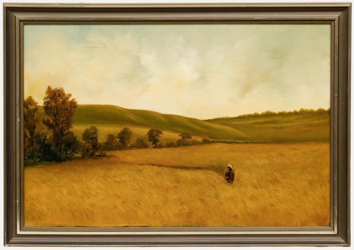 Early 20th Century Oil - The Wheat Field