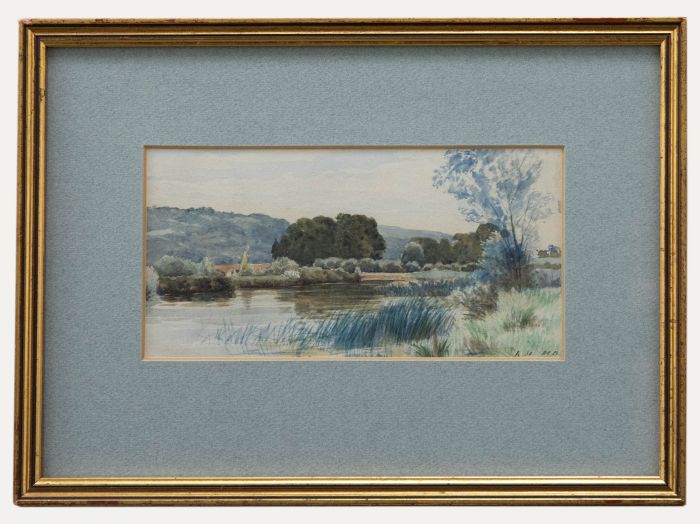 Alexander Carlyle Bell (fl.1847-1891) - Framed Watercolour, View of the River