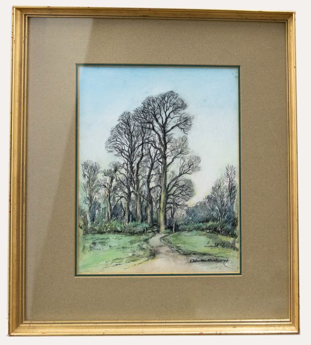Adrian Hill PROI RBA (1895-1977) - 1974 Pastel, The Four Elms