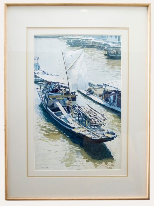 David Paskett (b.1944) - 1988 Watercolour, The Sailing Barge