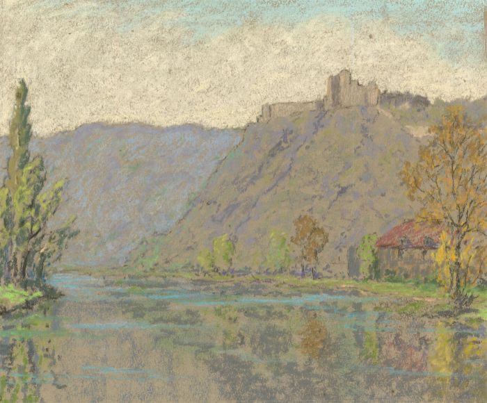Charles Joshua Kelsey (1871-1960) - 1937 Pastel, Besancon, France
