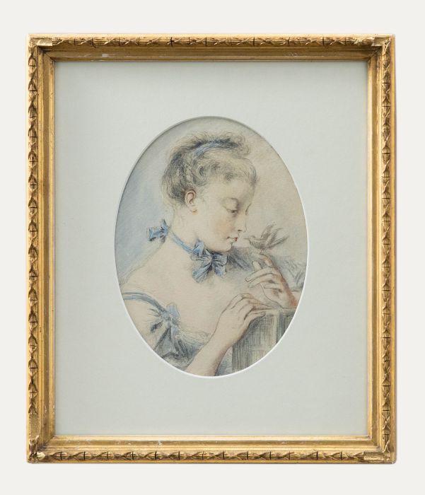 Early 20th Century Watercolour - The Girl and The Songbird