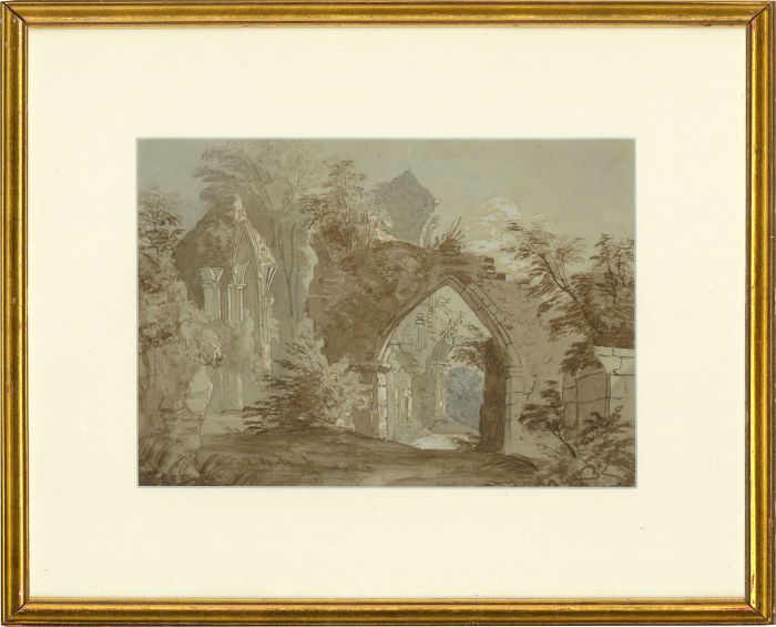 19th Century Watercolour - Bayham Abbey Ruins