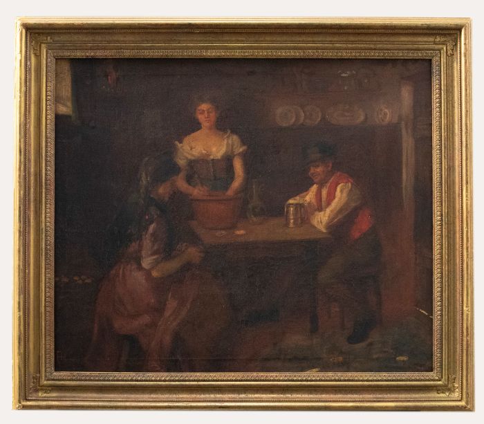 Attrib. Frank Holl R.A. (1845-1888) - Mid 19th Century Oil, The Winning Hand