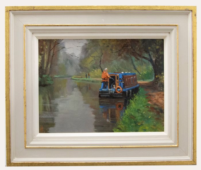 Michael Richardson - Framed Contemporary Oil, Sea Otter 'Christina IV'
