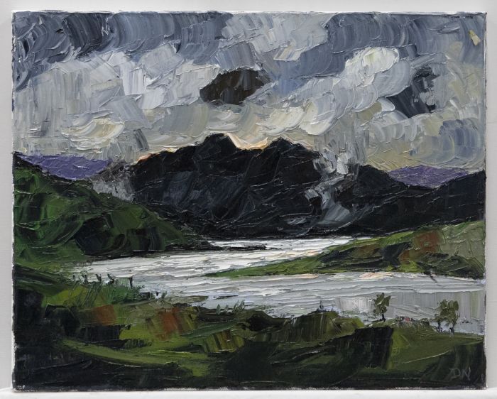 Daniel Nichols - Contemporary Oil, Dusk Over the Loch