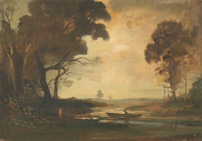 Attrib. Philip Hugh Padwick ROI RBA (1876-1958) - Oil, By the River
