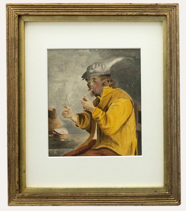 19th Century Watercolour - The Pipe Smoker