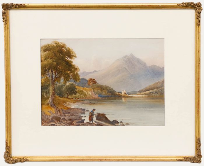 Joshua Renshaw (fl. 1886-1894) - Watercolour, Dunderave Castle Loch Fyne
