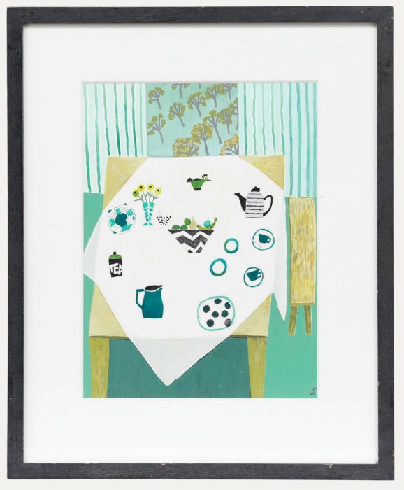 Framed Contemporary Mixed Media - The Green Room
