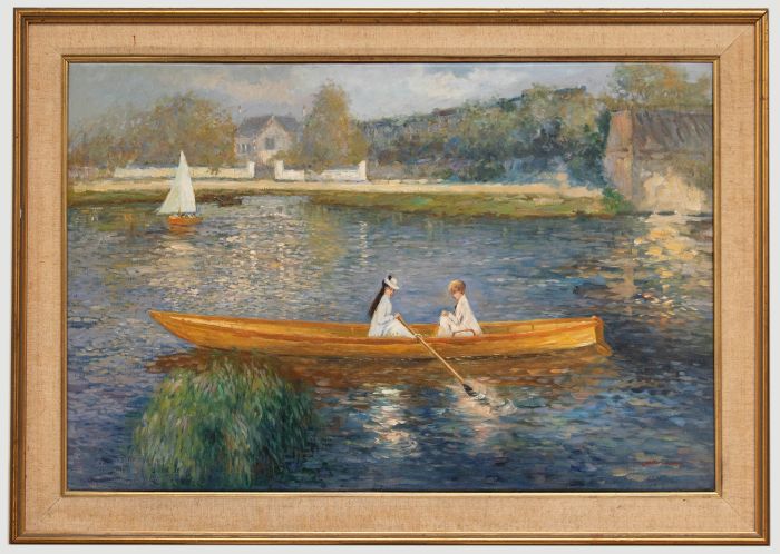 After Pierre-Auguste Renoir - 20th Century Oil, The Skiff (La Yole)