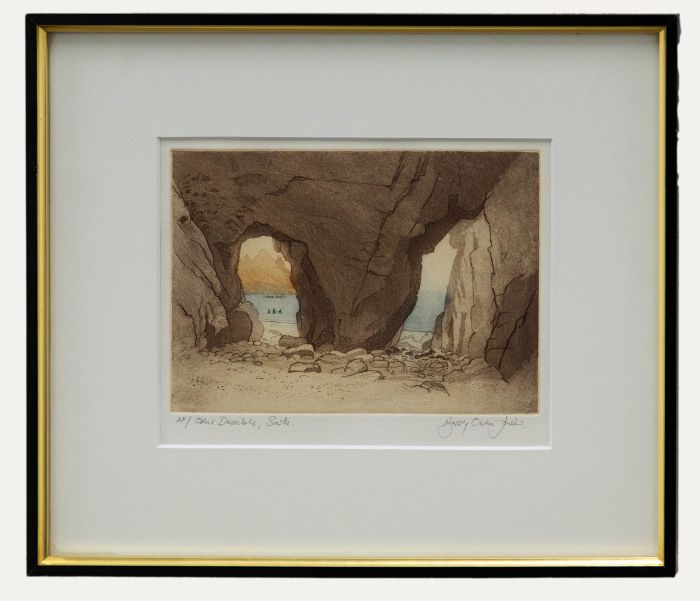 Barry Owen Jones RWS RE (1934-2018) - Contemporary Etching, Creux Derrible, Sark