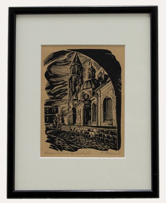 Stanislaw Raczynski (1903-1982) - Mid 20th Century Woodcut, Sigismund's Chapel