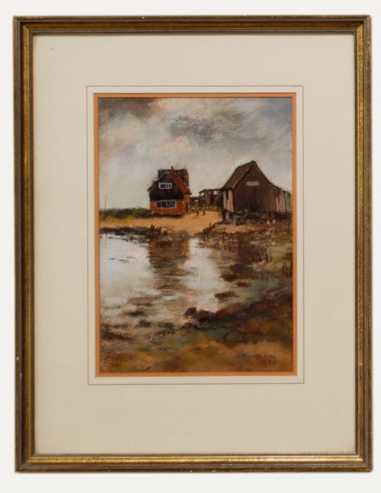 Sheelah R Michalski - Framed 20th Century Pastel, Norfolk Coastal Scene