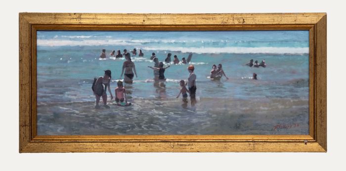 Peter Z. Phillips - Framed Contemporary Oil, Swimmers