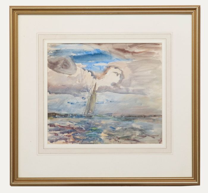 Robert G.D. Alexander (1875-1945) - Framed Watercolour, Slanting Sails
