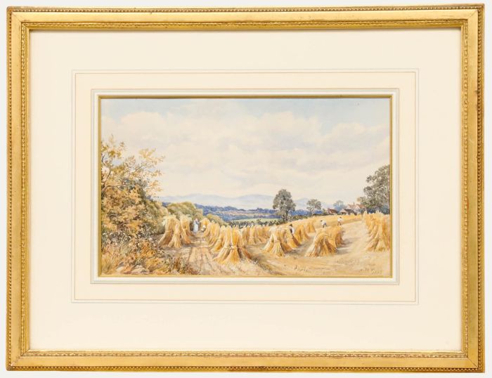 William M. Prendergast (fl.1879-1902) - 1883 Watercolour, Harvest Time