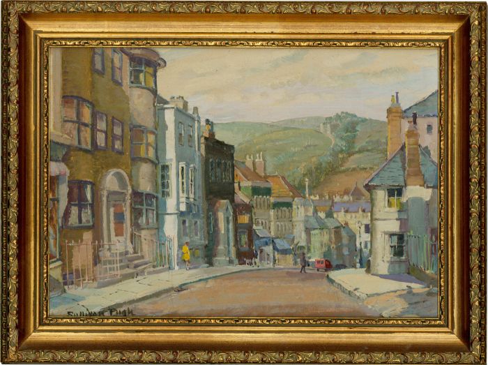 Norbert Sullivan Pugh - Framed 20th Century Oil, Lewes High Street