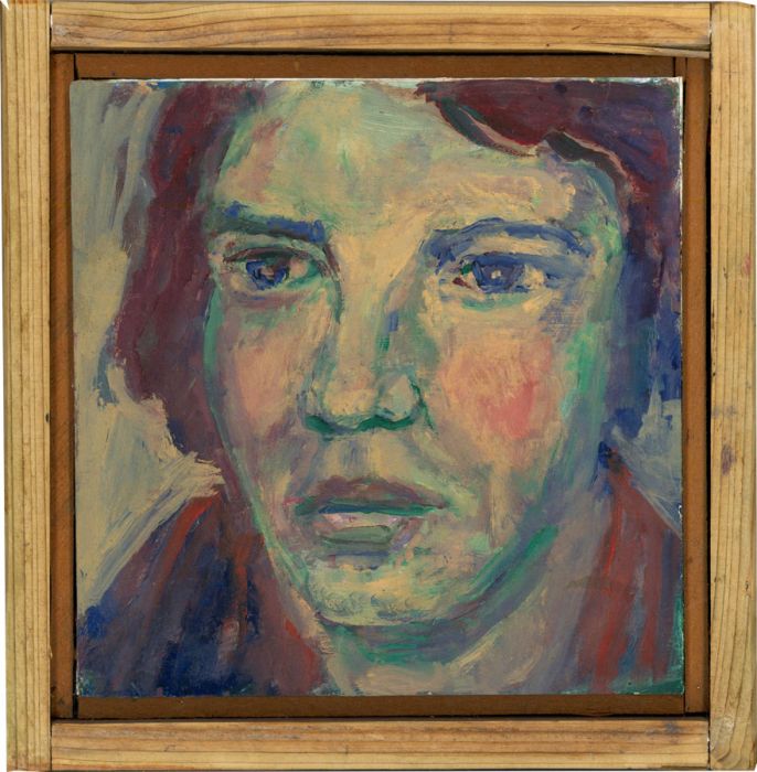 J. A. Tyrell - Framed Contemporary Oil, Mick Jagger-esque Portrait
