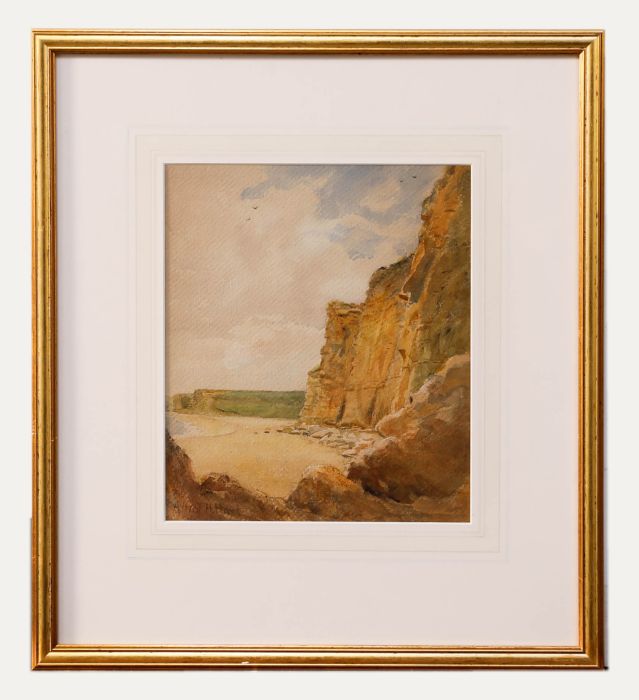 Alfred Henry Hart (1866-1953) - Early 20th Century Watercolour, Beachy Cliffs