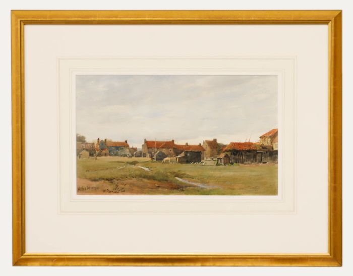 Alfred Henry Hart (1866-1953) - Watercolour, The Village Farm