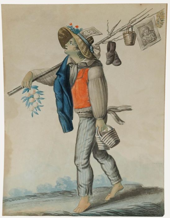 Michele de Vito - 19th Century Watercolour, Il Ritorno di Montevertigine