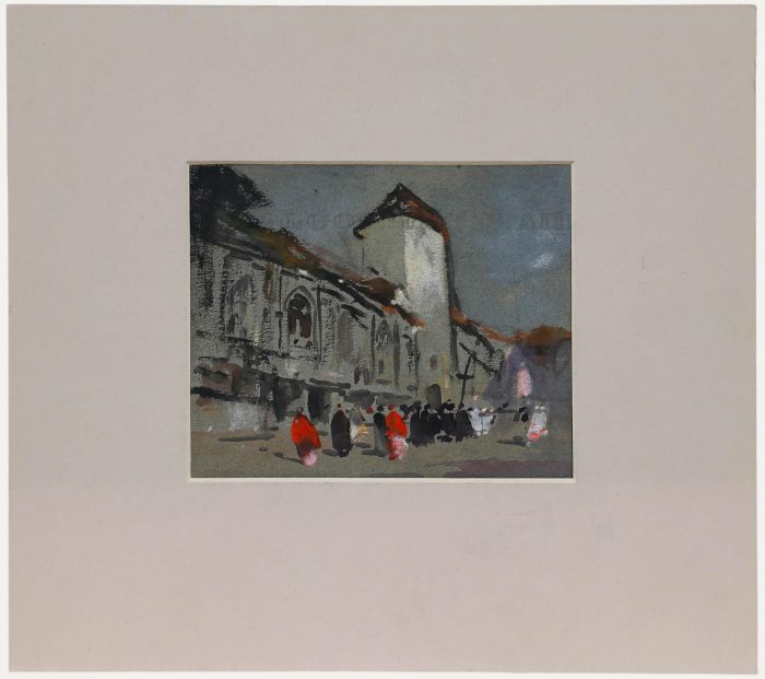 Late 19th Century Watercolour - City Figures