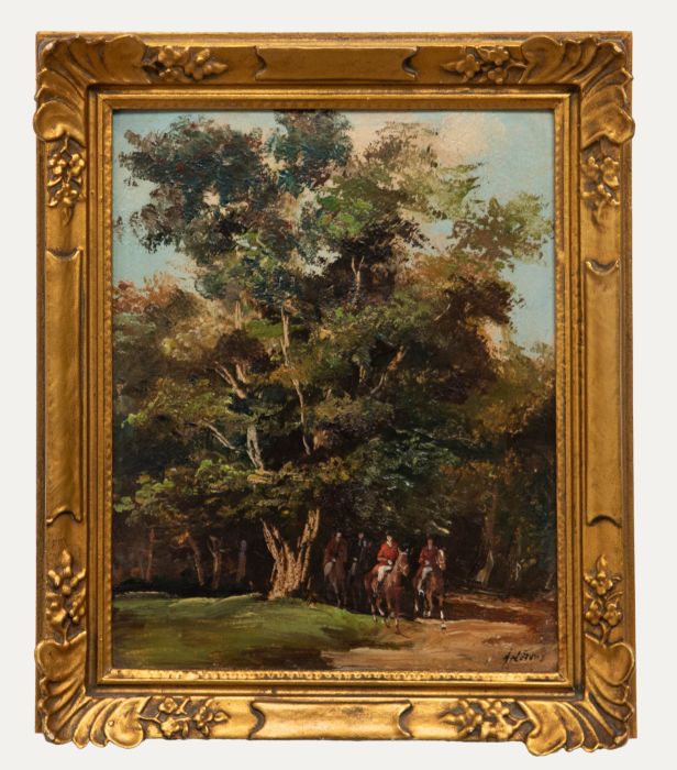 Adams - Framed Mid 20th Century Oil, The Hunt