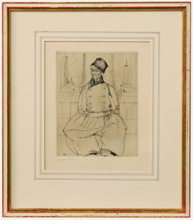 William van den Berg (1886-1970) - Early 20th Century Etching, The Dutchman
