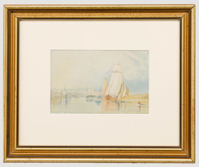 Framed Late 19th Century Watercolour - Calm on the Seine