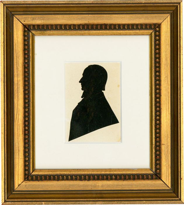 19th Century India Ink - Silhouette of a Gentleman