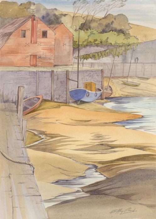 Geoffrey Plant (1939-2000) - 20th Century Watercolour, Low Tide at Padstow