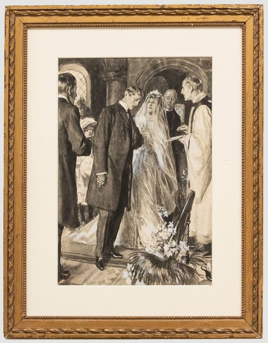 Frederick Pegram (1870-1937) - Watercolour, Swayed Towards His Bride