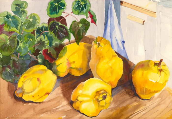 Contemporary Watercolour - Lemons on the Kitchen Table