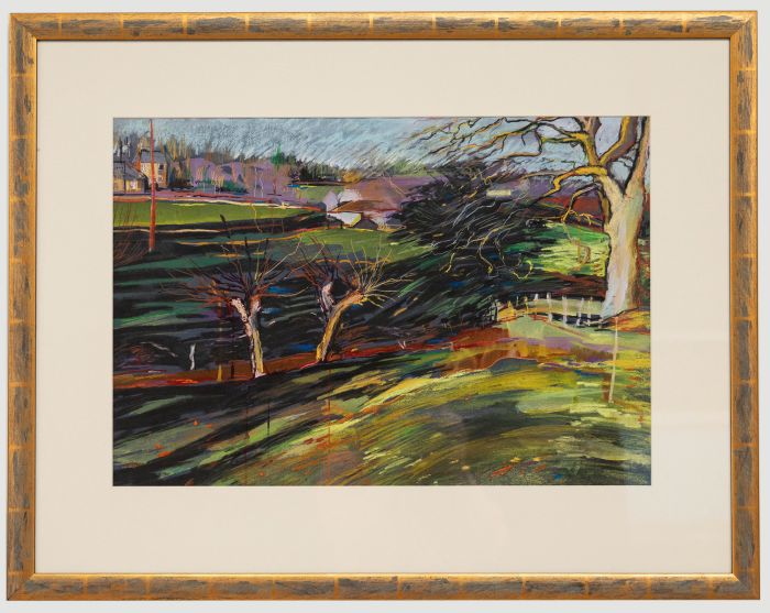 Julia Gascoigne Palmer - Framed Contemporary Pastel, Parkland Landscape