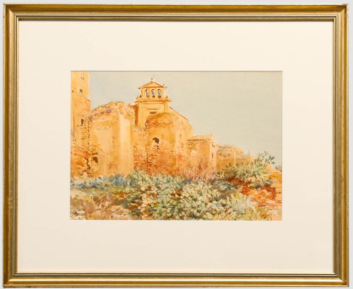 Attrib. John Varley Jnr (1850-1933) - Framed Watercolour, The Old Walls
