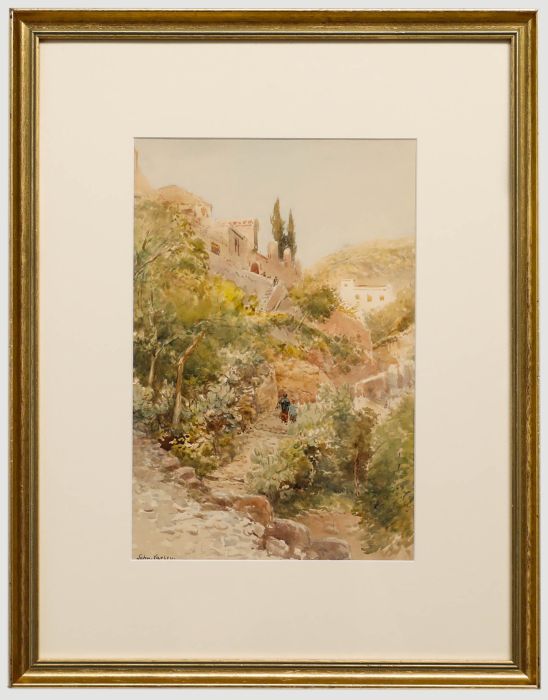 John Varley Jnr (1850-1933) - Late 19th Century Watercolour, Road in Sicily