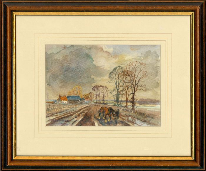 Framed 20th Century Watercolour - Sussex Mire