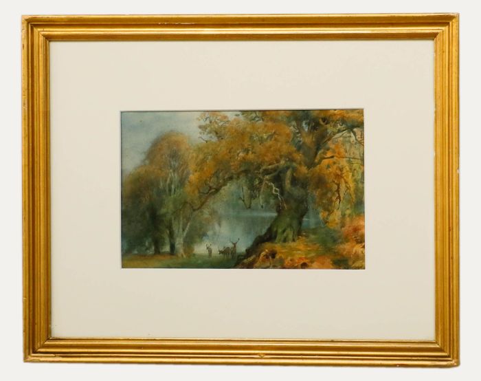 Frederick Mercer (1875-1937) - Framed Watercolour, The Pool in the Park