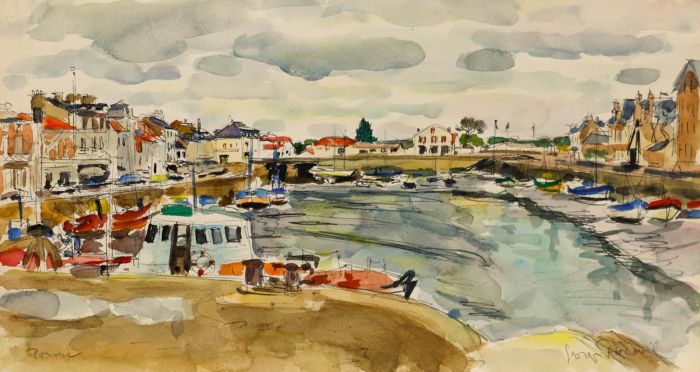 Georges Pacouil (1903-1996) - Mid 20th Century Watercolour, Port II