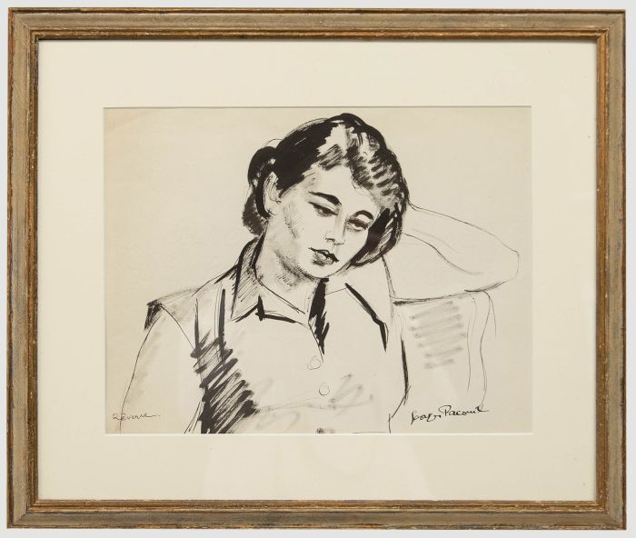 Georges Pacouil (1903-1996) - Mid 20th Century India Ink, Reverie