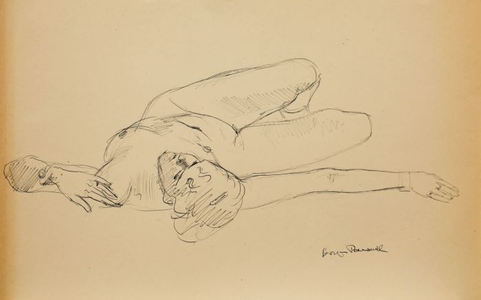 Georges Pacouil (1903-1996) - Mid 20th Century India Ink, Reclining Nude