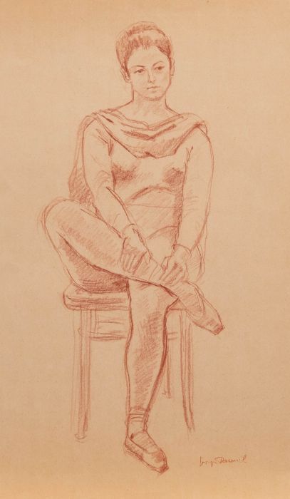 Georges Pacouil (1903-1996) - Mid 20th Century Sanguine, Ballerina