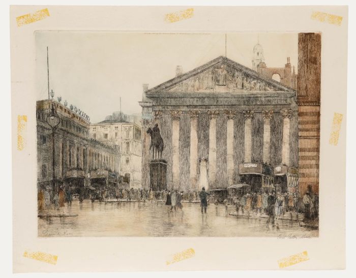 Cecil Tatton-Winter and Edward King - Etching, The Royal Exchange