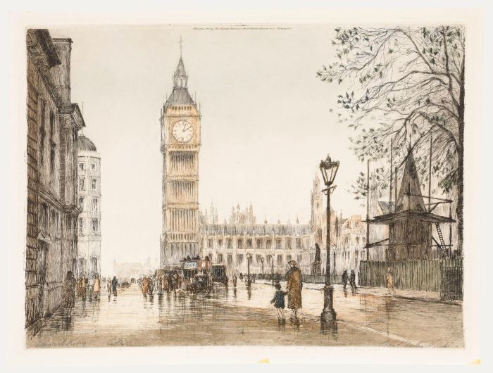 Cecil Tatton-Winter & Edward King - Early 20th Century Etching, Westminster